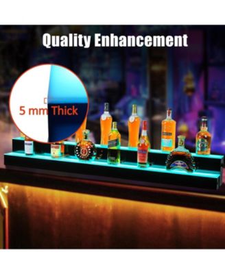 60-Inch Acrylic LED Wine Display Rack - Remote Control, App-Controlled, Modern Design, Two-Step Shelf, and Home Bar Accessory