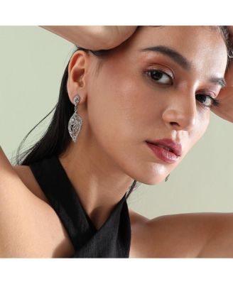 Intricate Leaf Drop Earrings