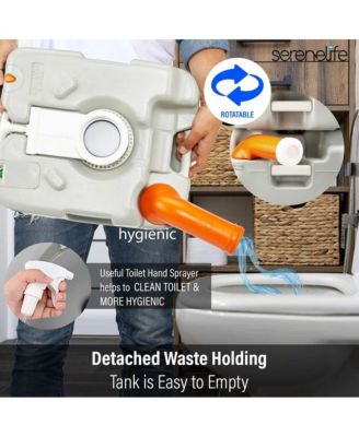 Outdoor Portable Toilet With Carry Bag & Waste Level Indicator