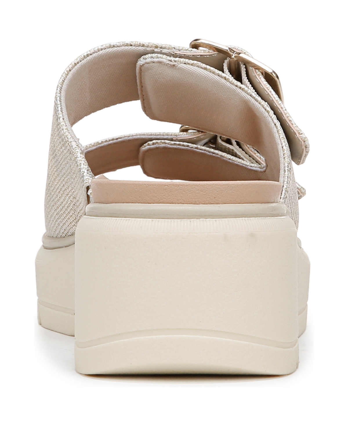 Shop Dr. Scholl's Women's Nice Day Max Og Slide Wedge Sandals In Off White Faux Leather