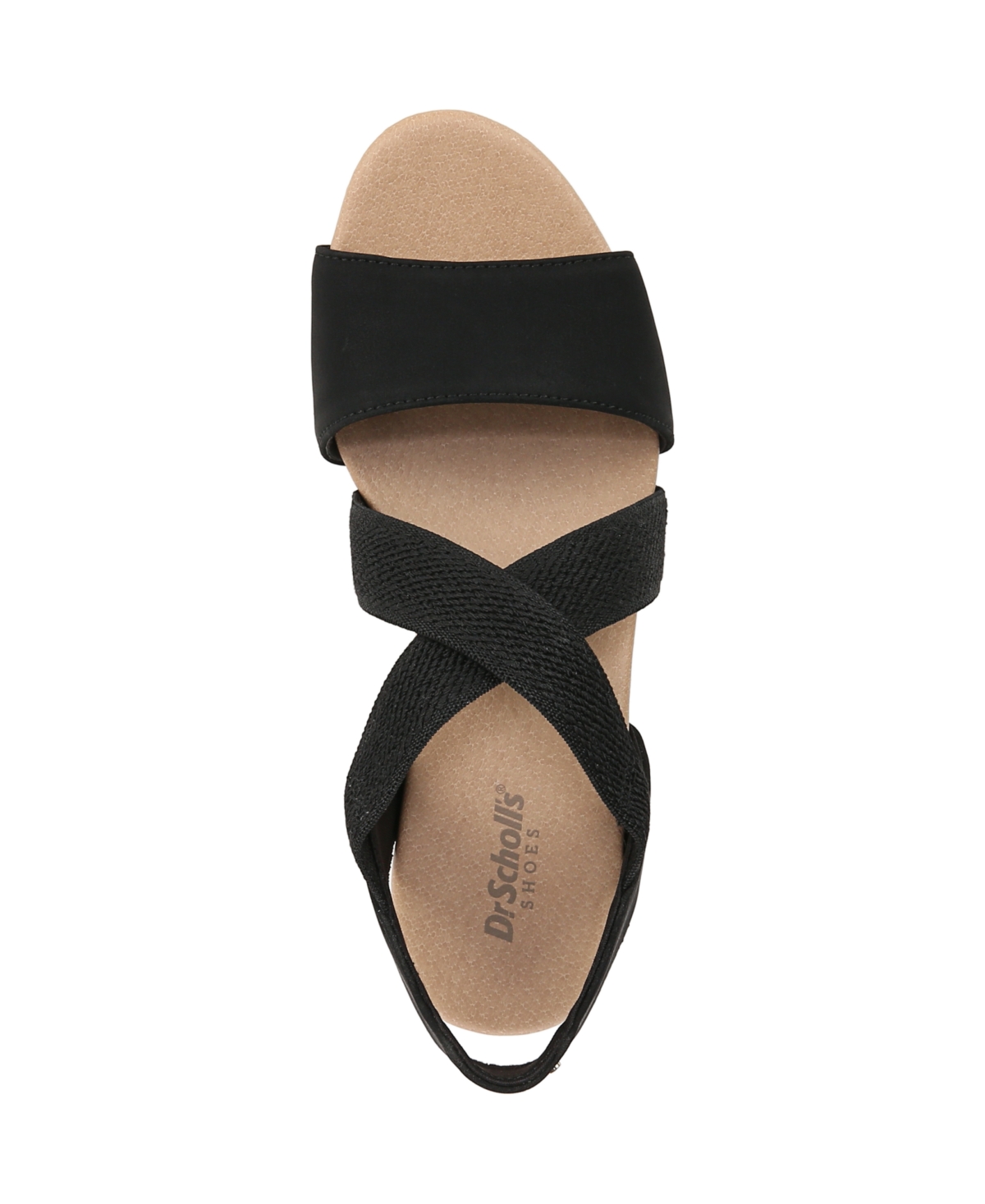 Shop Dr. Scholl's Women's Just Cute Strappy Wedge Sandals In Black Microfiber
