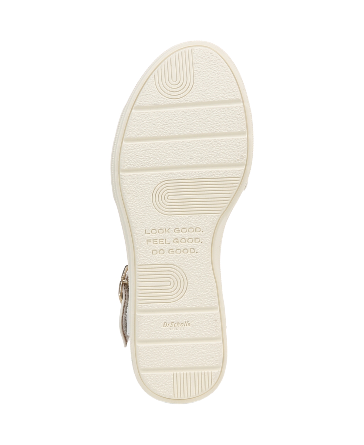 Shop Dr. Scholl's Women's Time Off Sky Sport Wedge Sandals In White Faux Leather