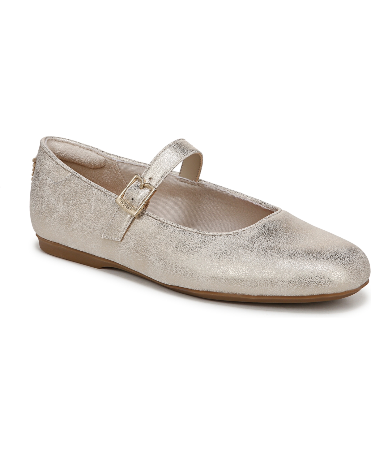 Dr. Scholl's Women's Wexley Mary Jane Ballet Flats In Light Gold Faux Leather