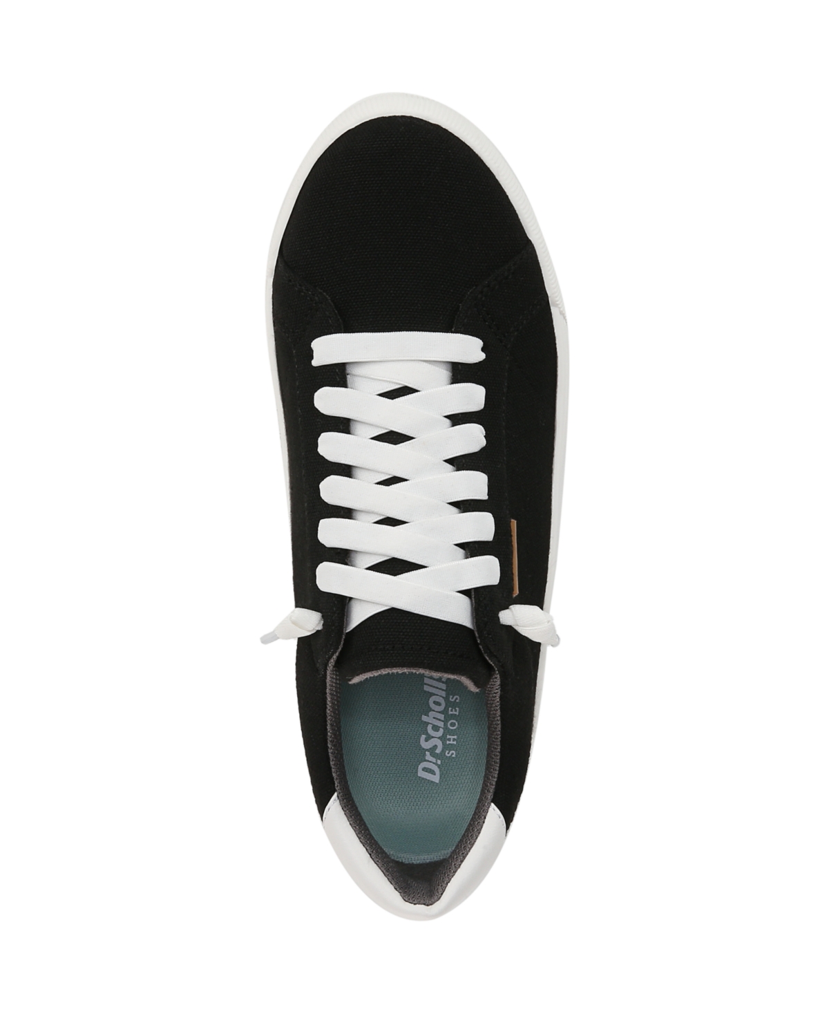 Shop Dr. Scholl's Women's Time Off Go Closed Round Toe Lace Up Platform Sneakers In Black Microfiber