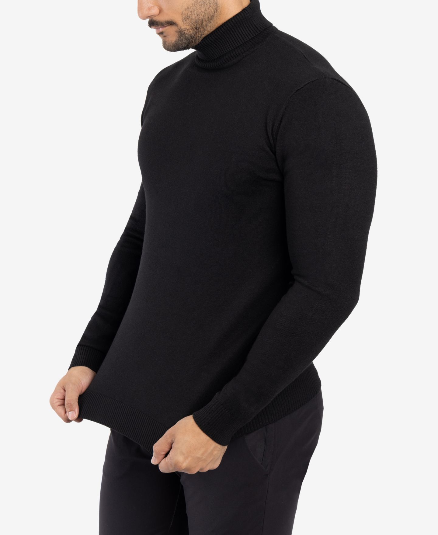 Мужской свитер XRAY Turtleneck, цвет: Чёрный — фото 11