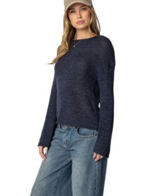 Women's Drop Shoulder Light Knit Sweater