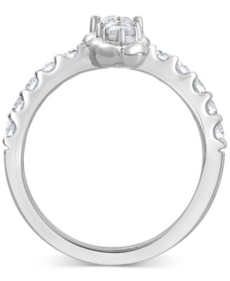 Diamond Vertical Bar Statement Ring (1 ct. t.w.) in 14k White Gold