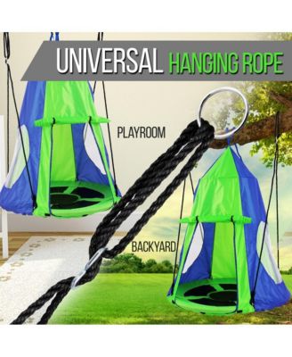 Kids Tree Swing Tent with Detachable Play Tent & Rope Kit