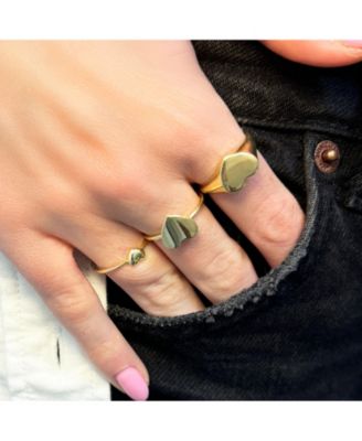 Gold Puffy Heart Ring 14K Gold