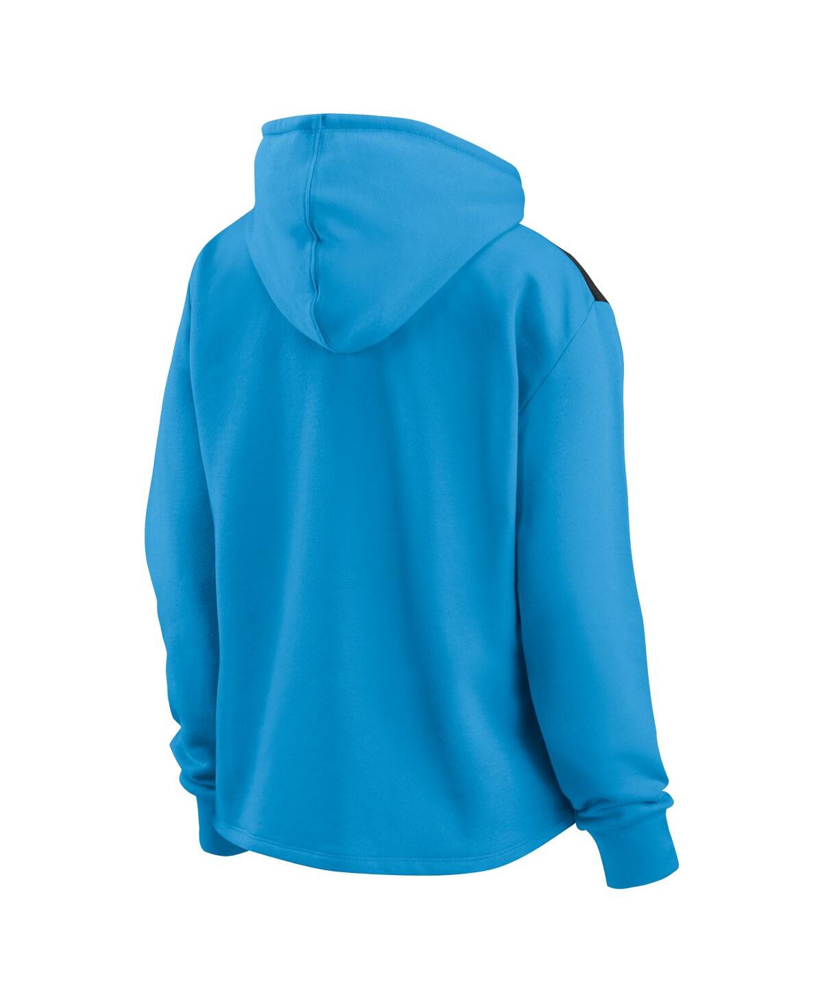 Fanatics Women's Blue Charlotte Fc Fleece Quarter-zip Hoodie In Blue