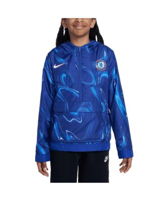 Nike - Big Boys and Girls Blue Chelsea Amplify Anorak Half-Zip Hoodie Jacket