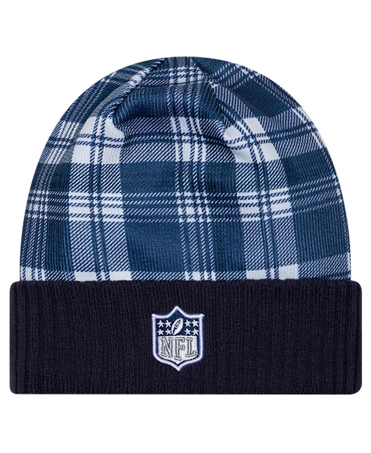 New Era Men's Navy Dallas Cowboys Sideline Statement Cuffed Knit Hat In Navy