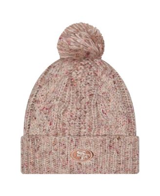 New Era - Women's Stone San Francisco 49ers Trendy Tone Cuffed Knit Hat with Pom