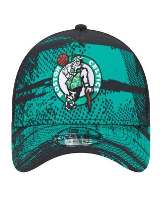 Men's Black/Kelly Green Boston Celtics Tip Off A-Frame Trucker 9FORTY Adjustable Hat