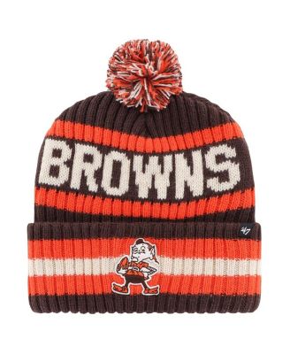 '47 Brand - Men's Brown Cleveland Browns Bering Legacy Cuffed Knit Hat with Pom