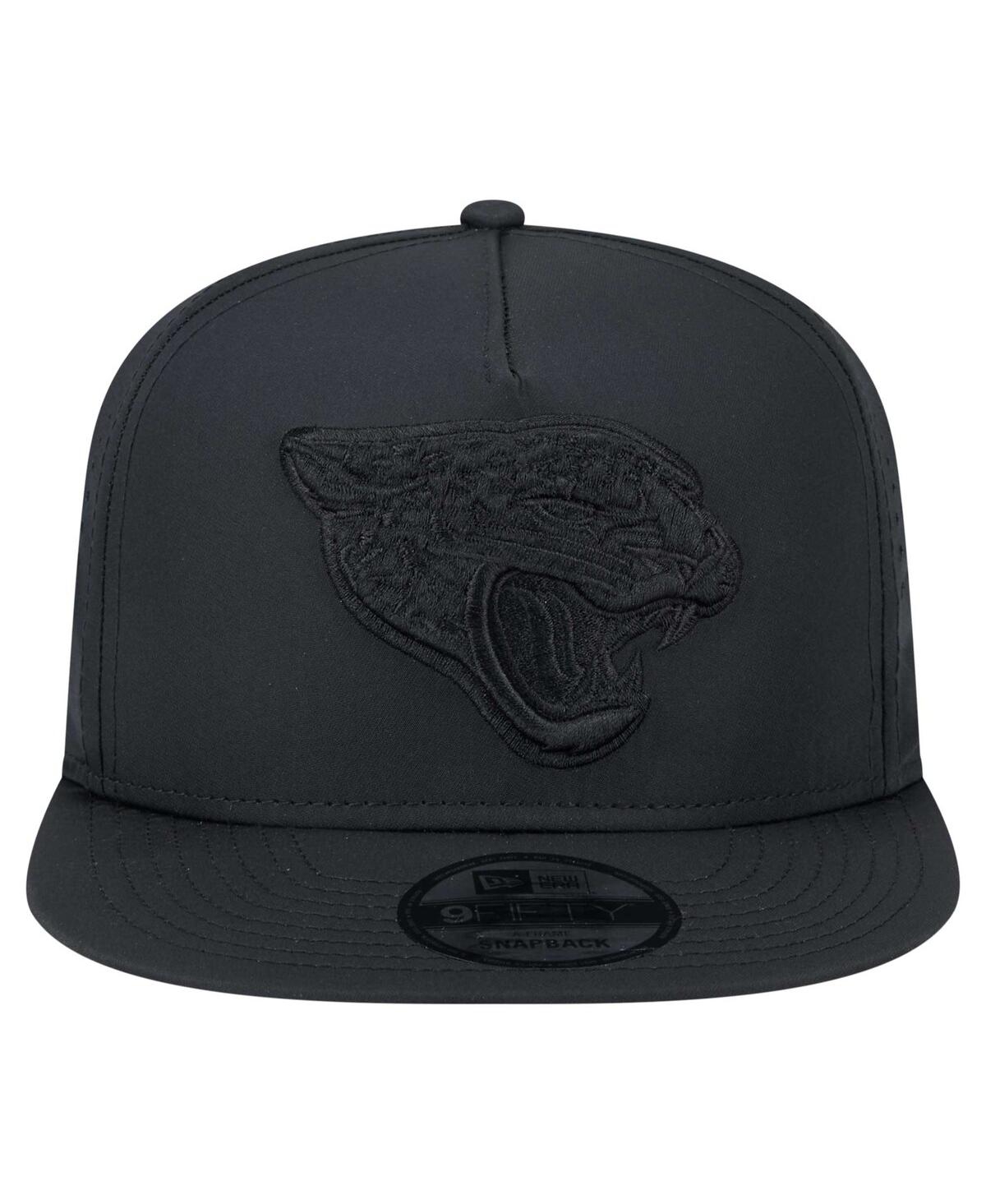 NEW ERA MEN'S BLACK JACKSONVILLE JAGUARS HYDRO A-FRAME 9FIFTY SNAPBACK HAT 