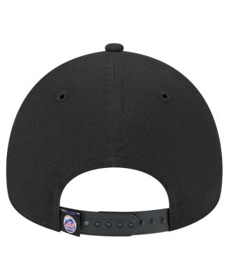 Men's Black New York Mets 9FORTY A-Frame Adjustable Hat