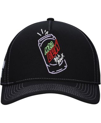 Men's Black Mountain Dew Pitch Black Glow A-Frame Adjustable Hat