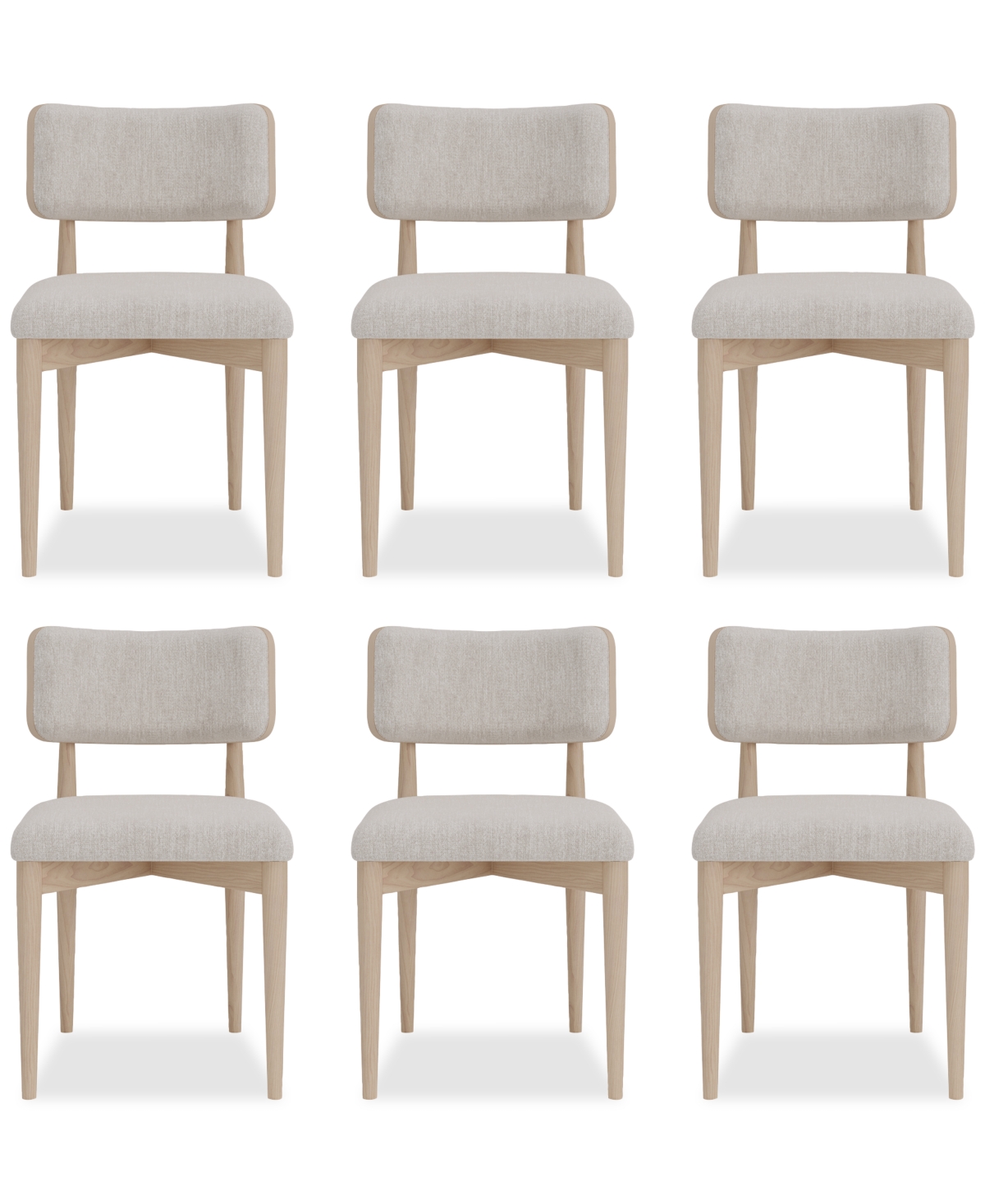 Macy's Lunare 6-pc. Curved Chair Set In No Color