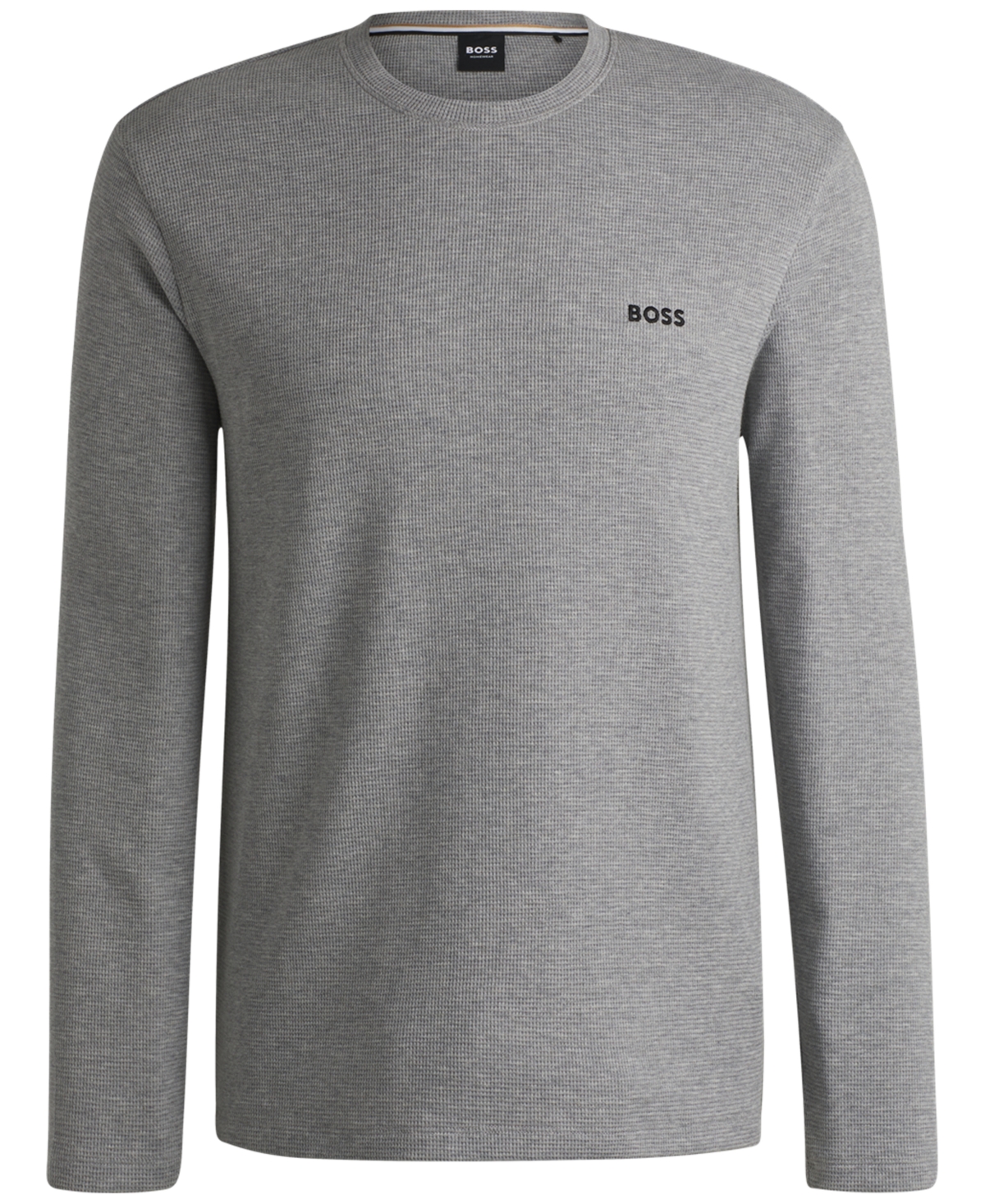 Hugo Boss By  Men's Regular-fit Waffle-knit Long-sleeve Pajama T-shirt