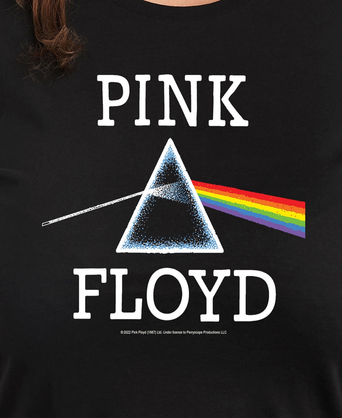 Hybrid Apparel Plus Size Pink Floyd Graphic Pullover T-shirt In Black