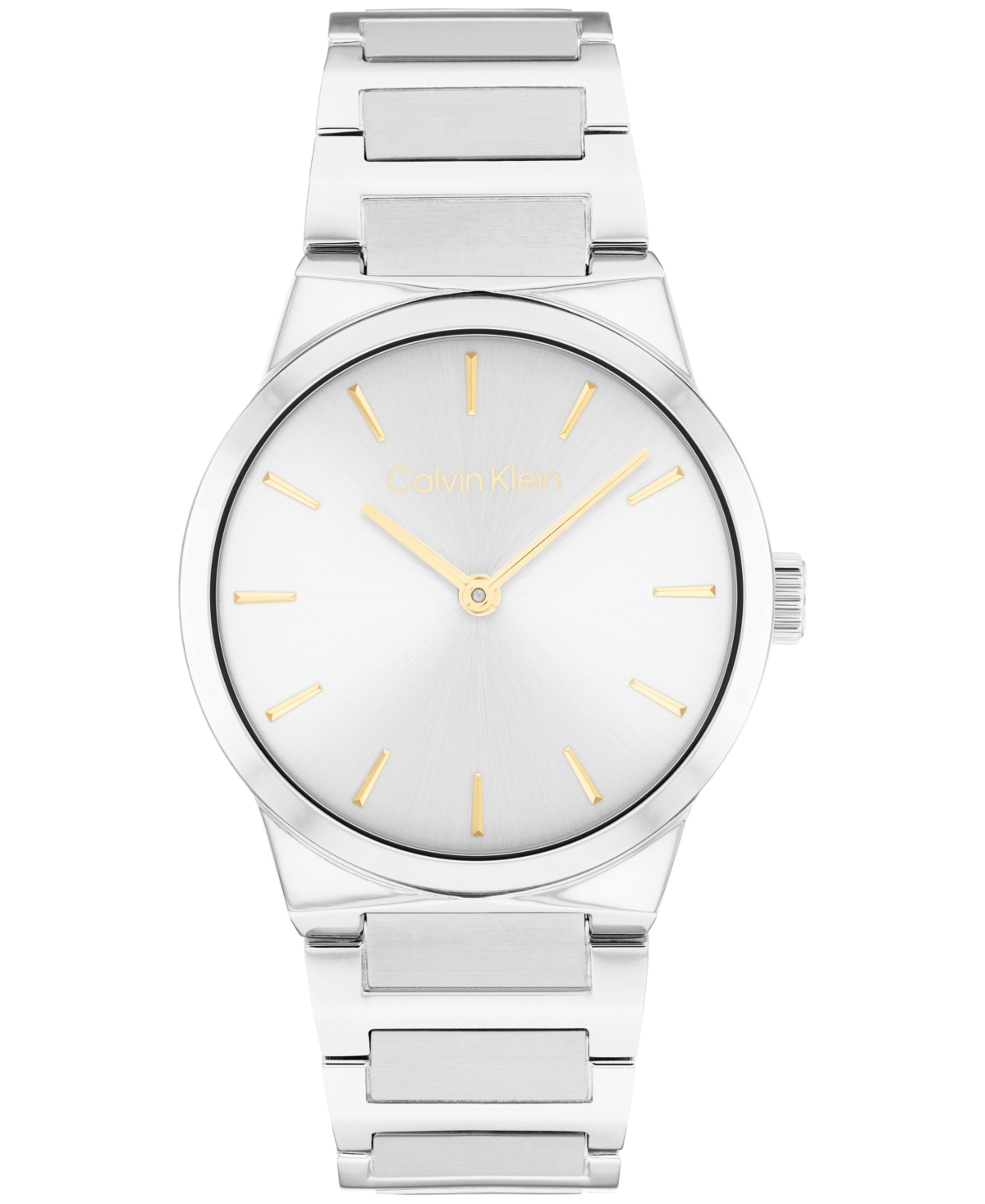 Women's Ck Linear Elegance Silver Tone Stainless Steel Bracelet Watch, 32mm - Silver