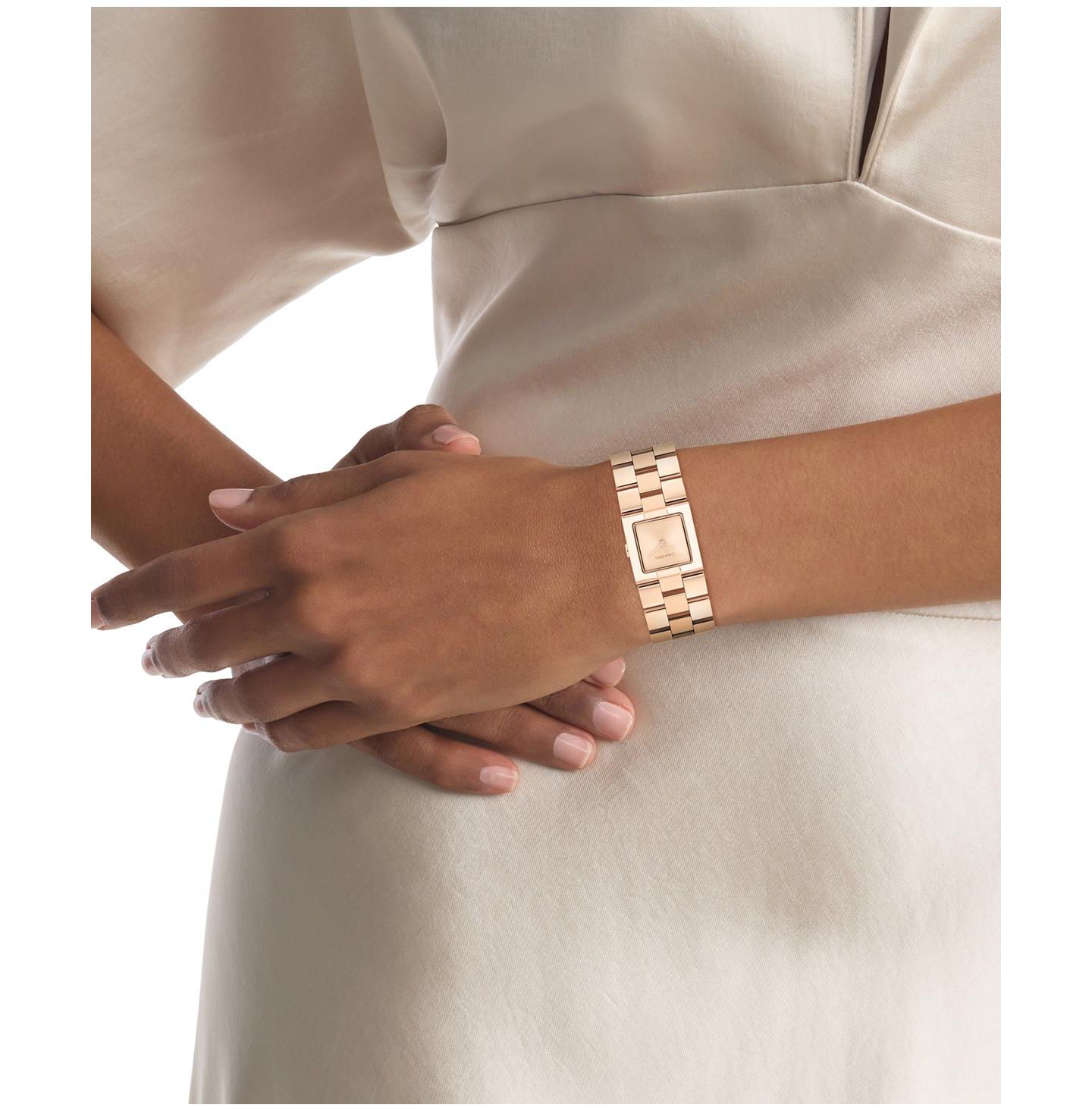 Женские часы Calvin Klein CK Meridian Rose Gold Tone Stainless Steel Bracelet Watch, 22mm — фото 4
