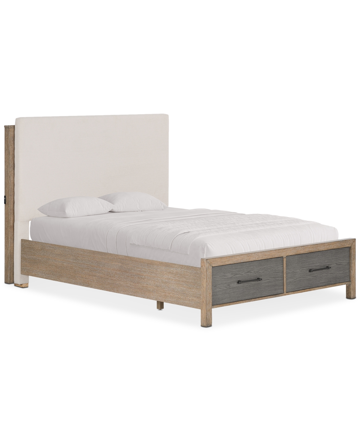 Macy's Portmore Queen Upholstered Storage Bed (with Soft Close Drawers), Created For  In No Color