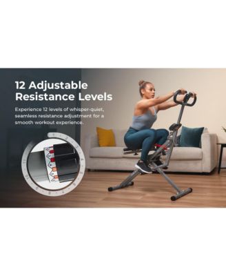 Sunny & Health Fitness Row-N-Ride Smart Squat Assist Trainer, Included SunnyFit App Connection
