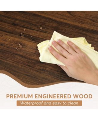 Farmhouse Dining Table for 6-8 People, 78.7-Inch Rectangular Wood Dining Table, Rustic Kitchen Table with Heavy Duty Metal Legs