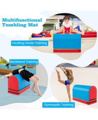 Mailbox Tumbling Mat Gymnastics Vaulting Box with Detachable Mat and Carrying Handle