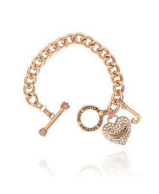 Toggle Bracelet with Crystal Heart Charm