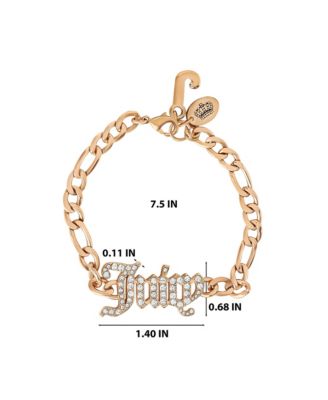 Crystal Script Logo Chain Bracelet