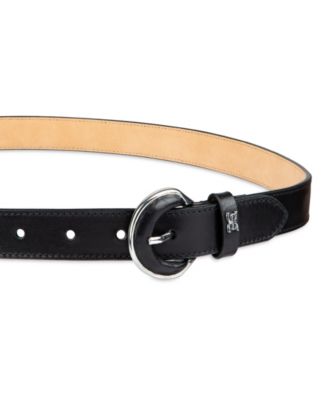 Leather Inset Harness Buckle Belt