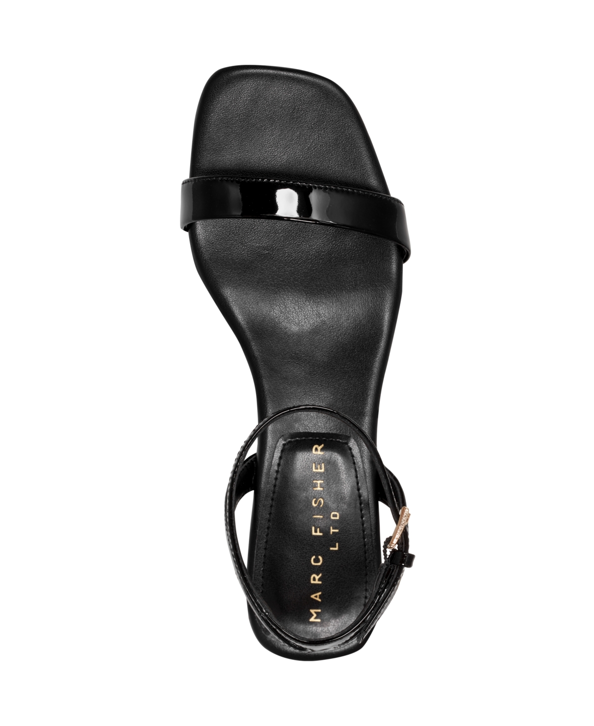 Marc Fisher Ltd Women's Alona Ankle Strap Sandal In Black Patent