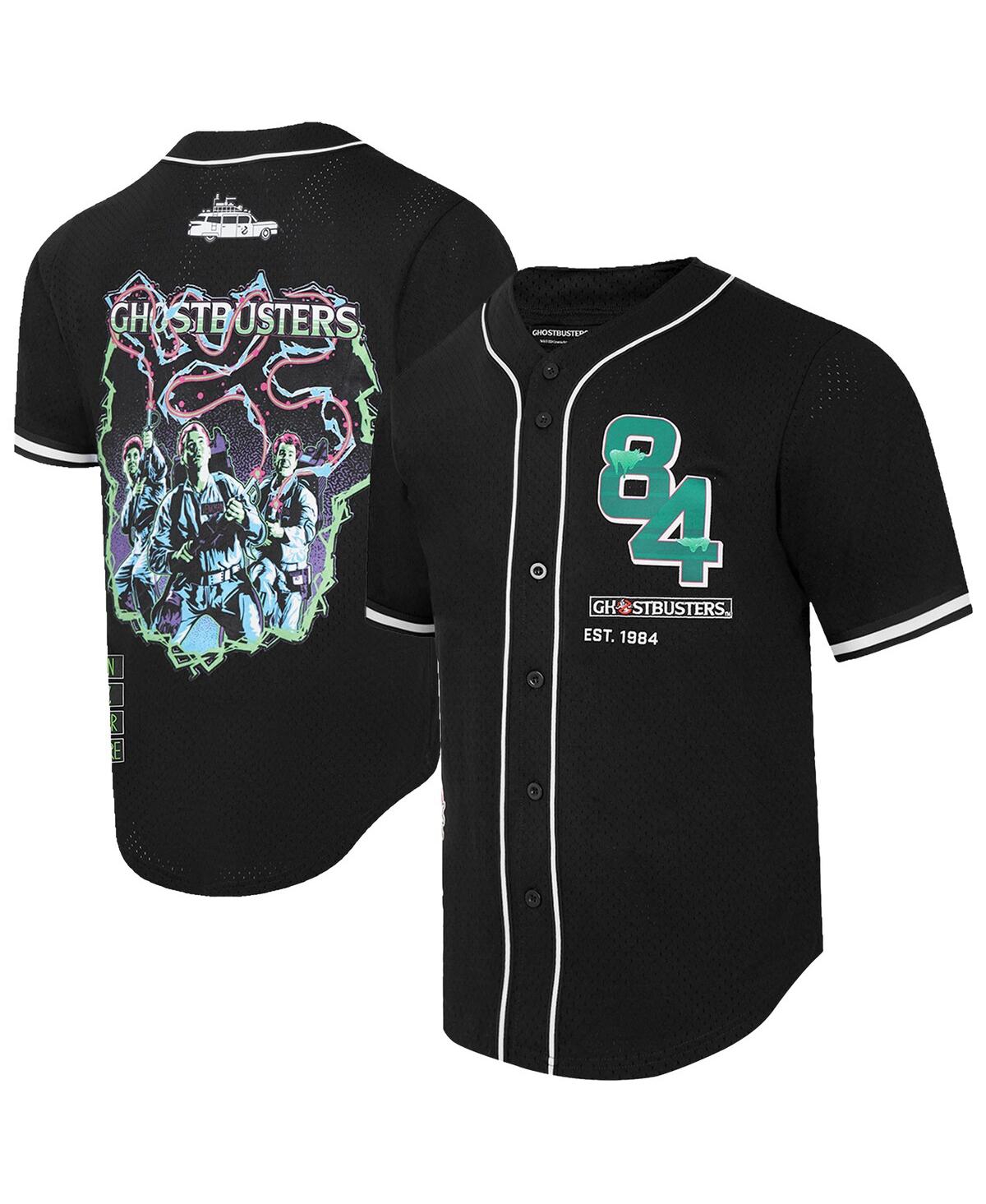 Men's Black Ghostbusters The Team Baseball Jersey - Black