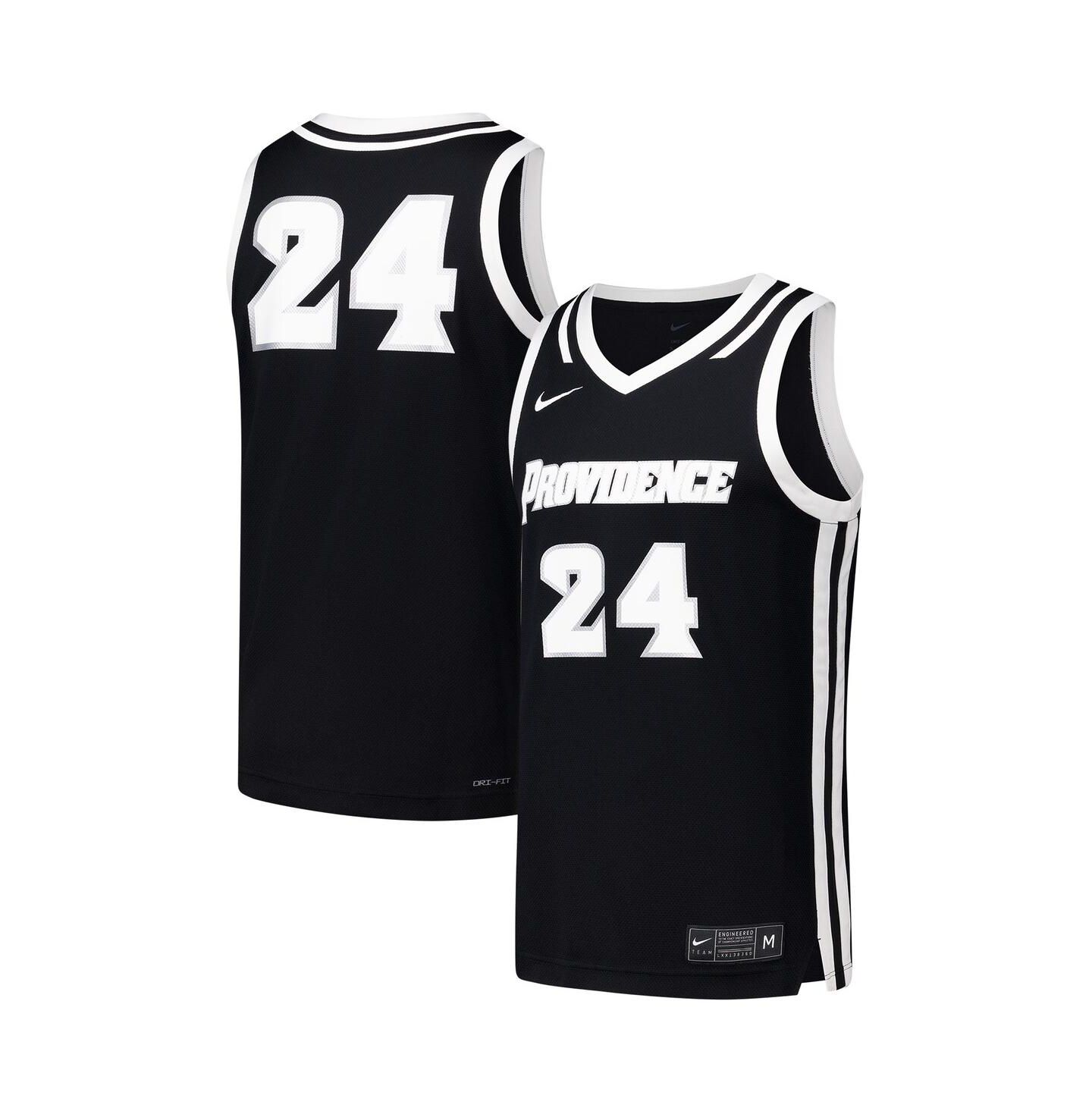 Мужской топ Nike 24 Black Providence Friars Replica Basketball Jersey — фото 1