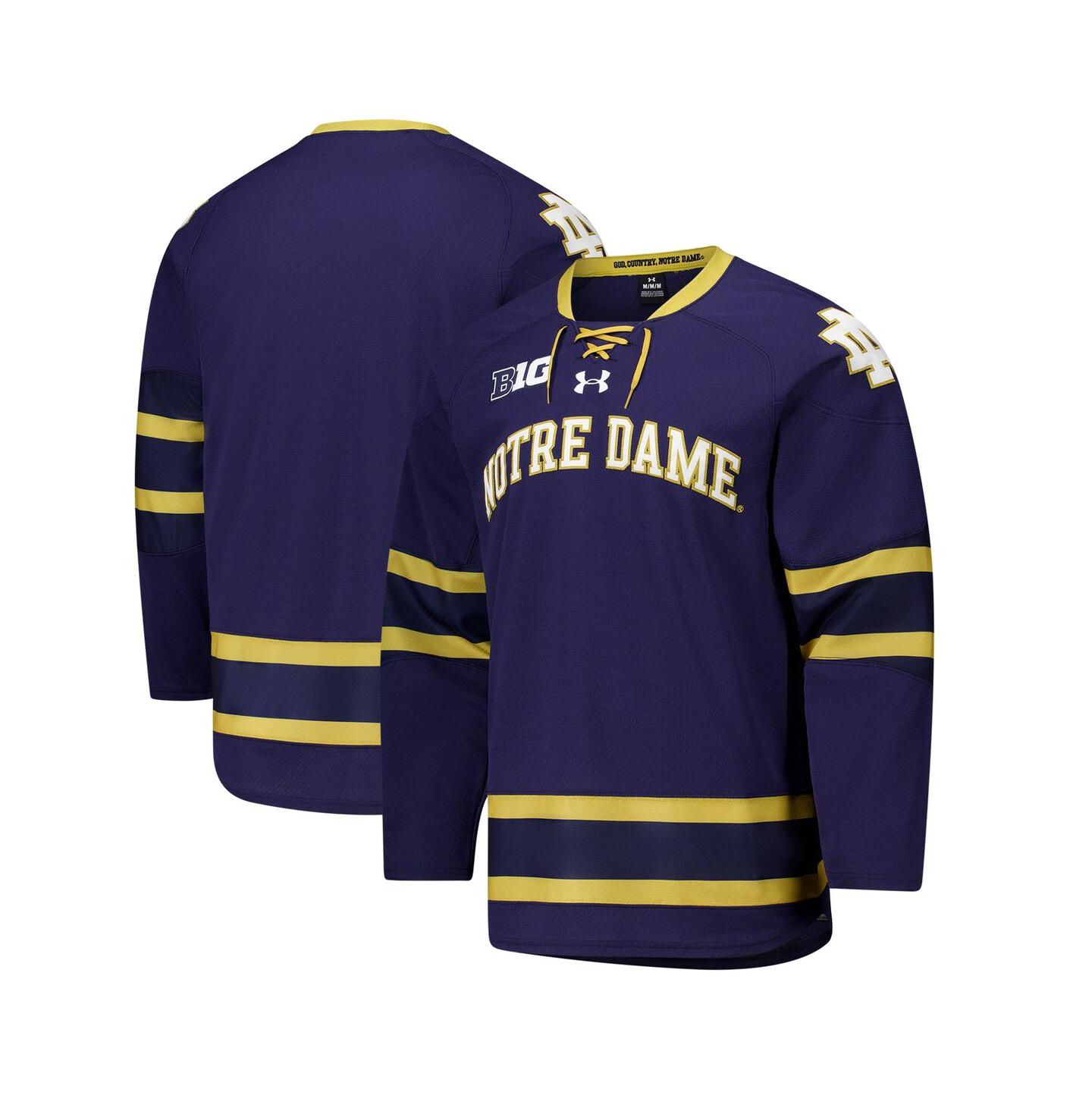 Мужской топ Under Armour Navy Notre Dame Fighting Irish Replica Hockey Jersey — фото 1