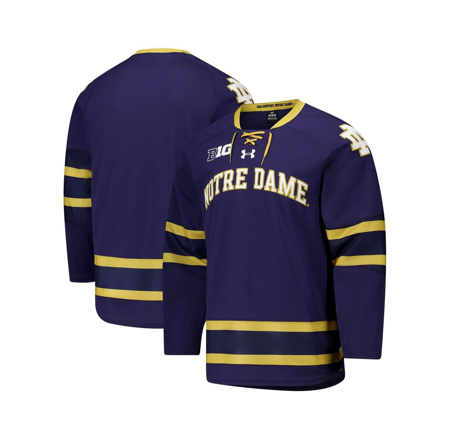 Men's Navy Notre Dame Fighting Irish Replica Hockey Jersey