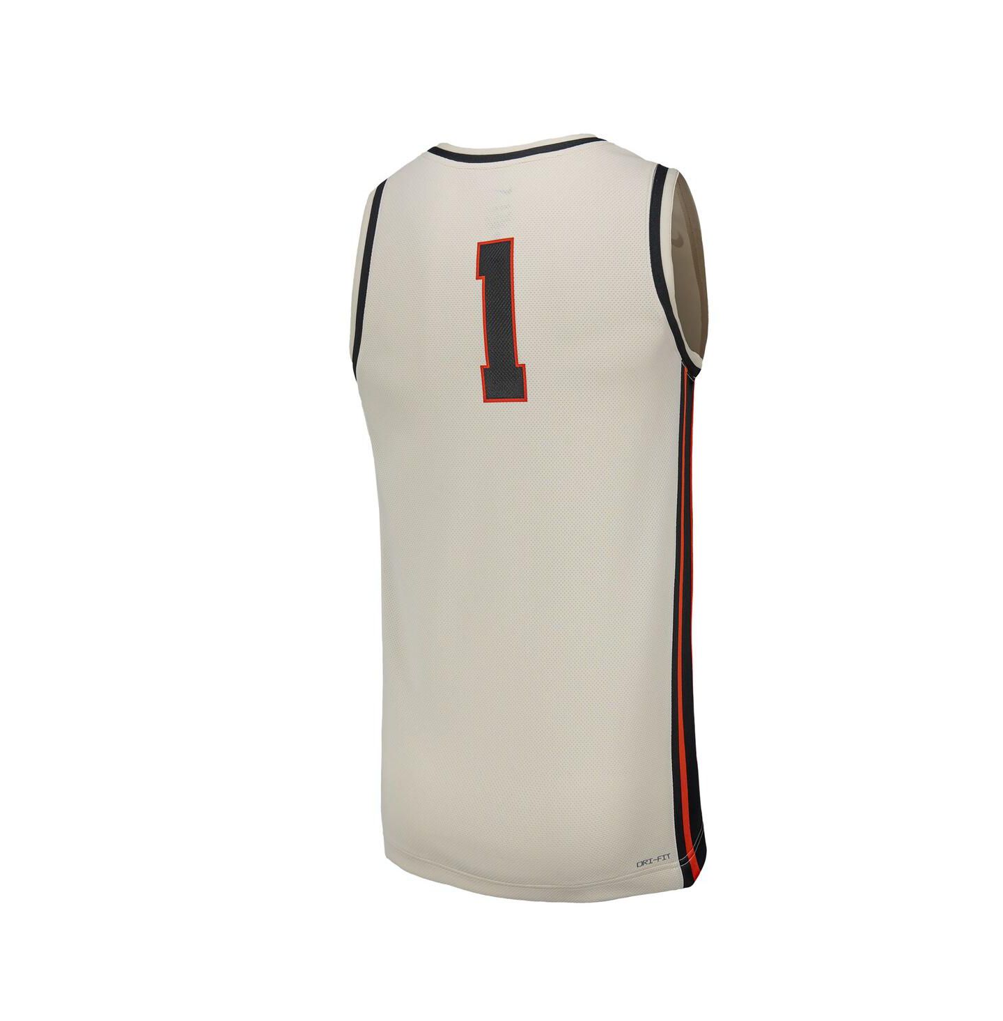 Мужской топ Nike Natural Oregon State Beavers Replica Basketball Jersey — фото 2