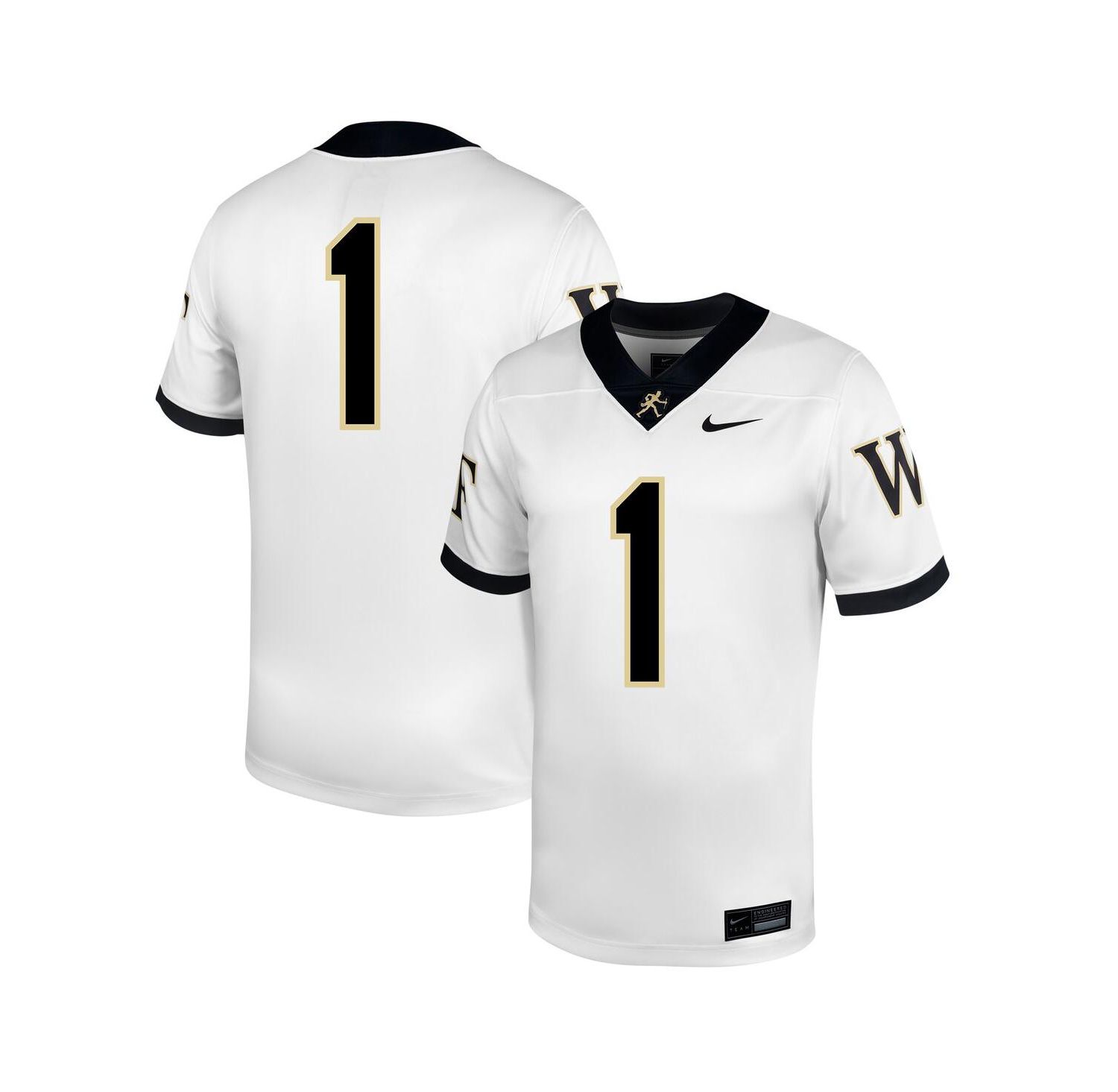 Men's 1 White Wake Forest Demon Deacons Untouchable Football Jersey