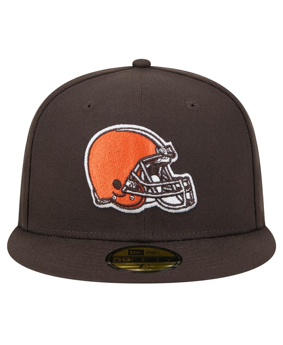 New Era Men's Brown Cleveland Browns Main 59fifty Fitted Hat In Brown