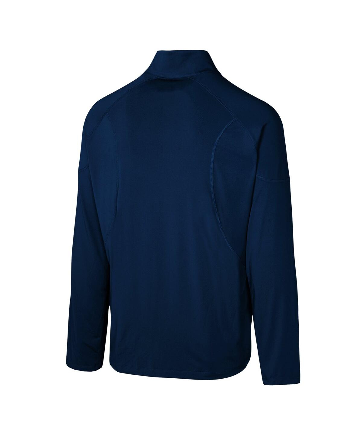 Outerstuff Men's Navy Dallas Cowboys Grind Iron Quarter-zip Top In Navy