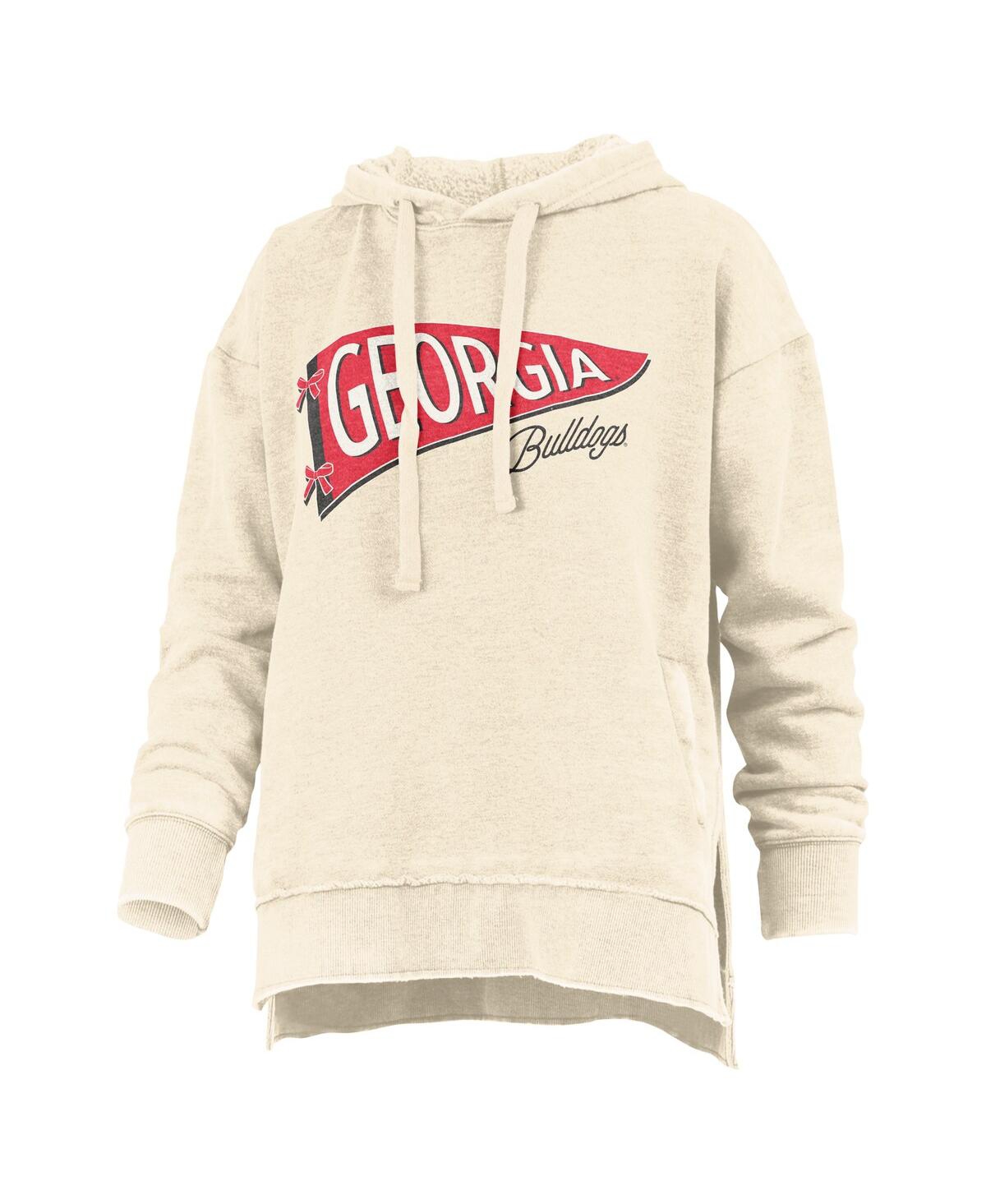 PRESSBOX WOMEN'S CREAM GEORGIA BULLDOGS MARNI PULLOVER HOODIE 
