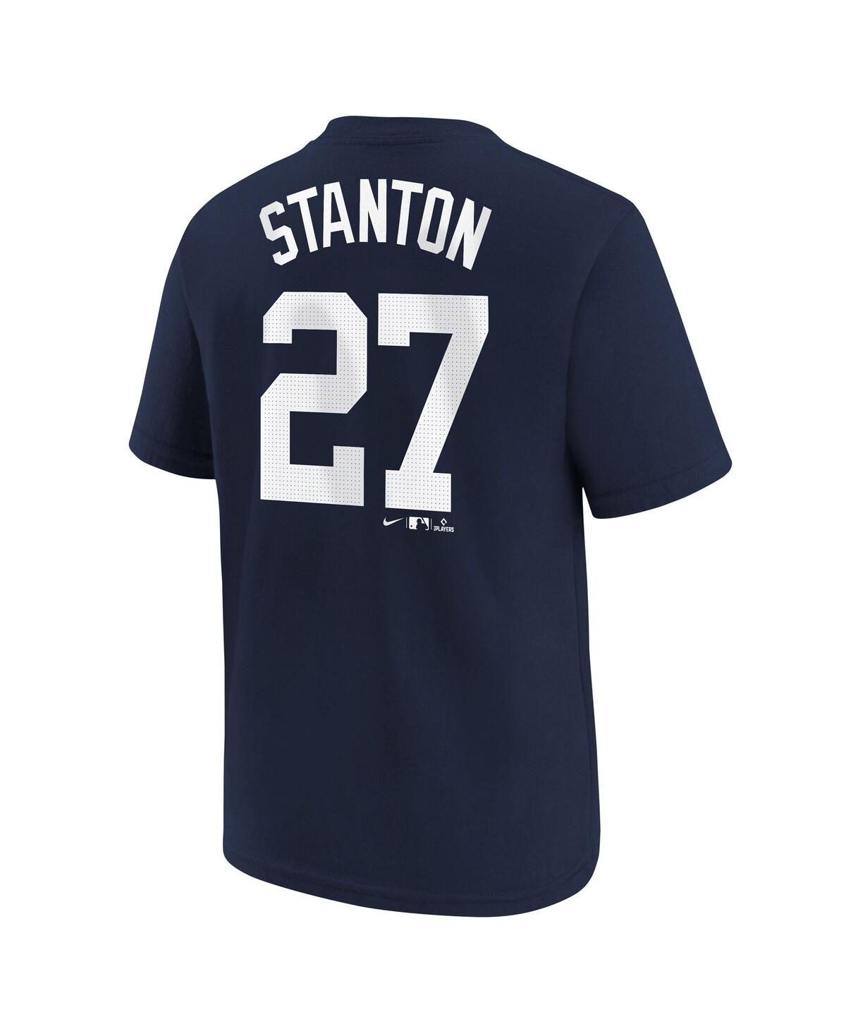 Nike Big Boys And Girls Giancarlo Stanton Navy New York Yankees Player Name Number T-shirt In Navy