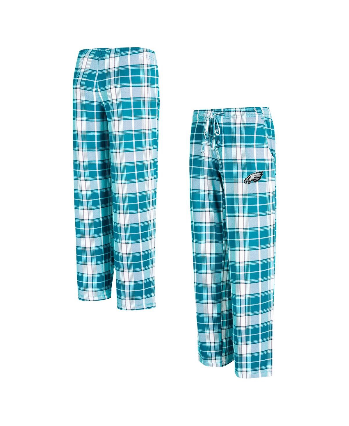 Concepts Sport Midnight Green Philadelphia Eagles Ashford Plaid Knit Pants In Green,white