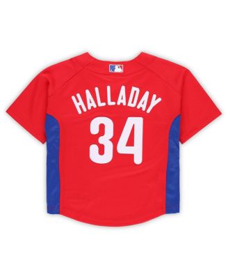 Toddler Roy Halladay Red Philadelphia Phillies Cooperstown Collection Mesh Batting Practice Jersey