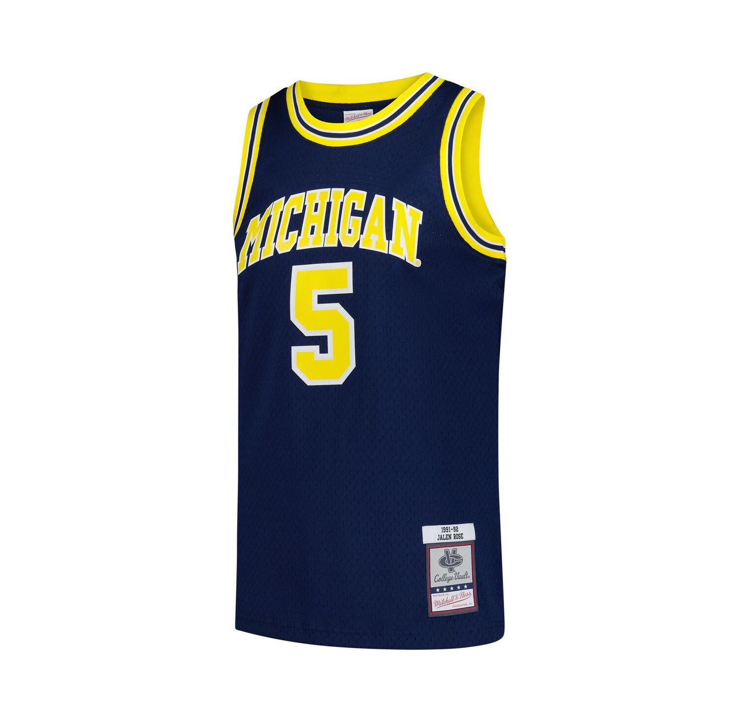 Men's Jalen Rose Navy Michigan Wolverines 1991/92 Swingman Jersey