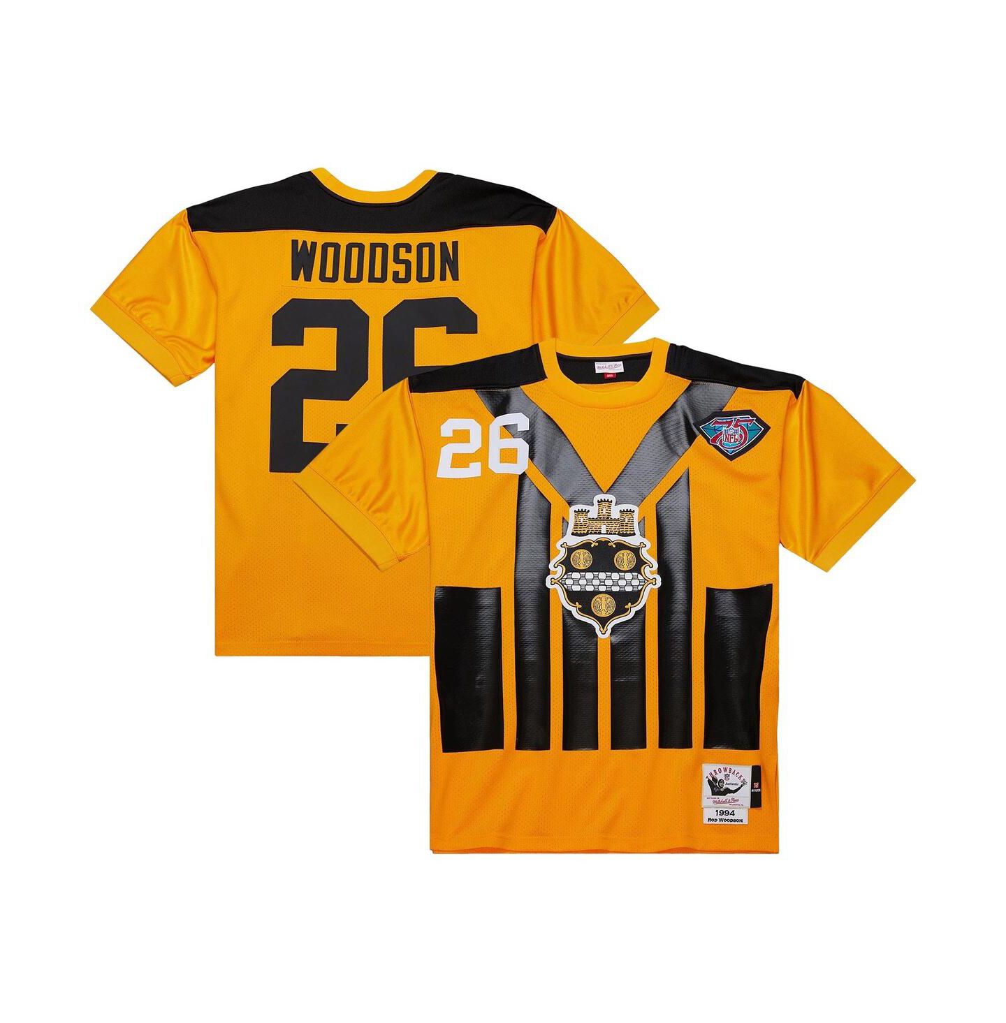Мужской топ Mitchell & Ness Rod Woodson Gold Pittsburgh Steelers 1994 Authentic Throwback Retired Player Jersey — фото 1