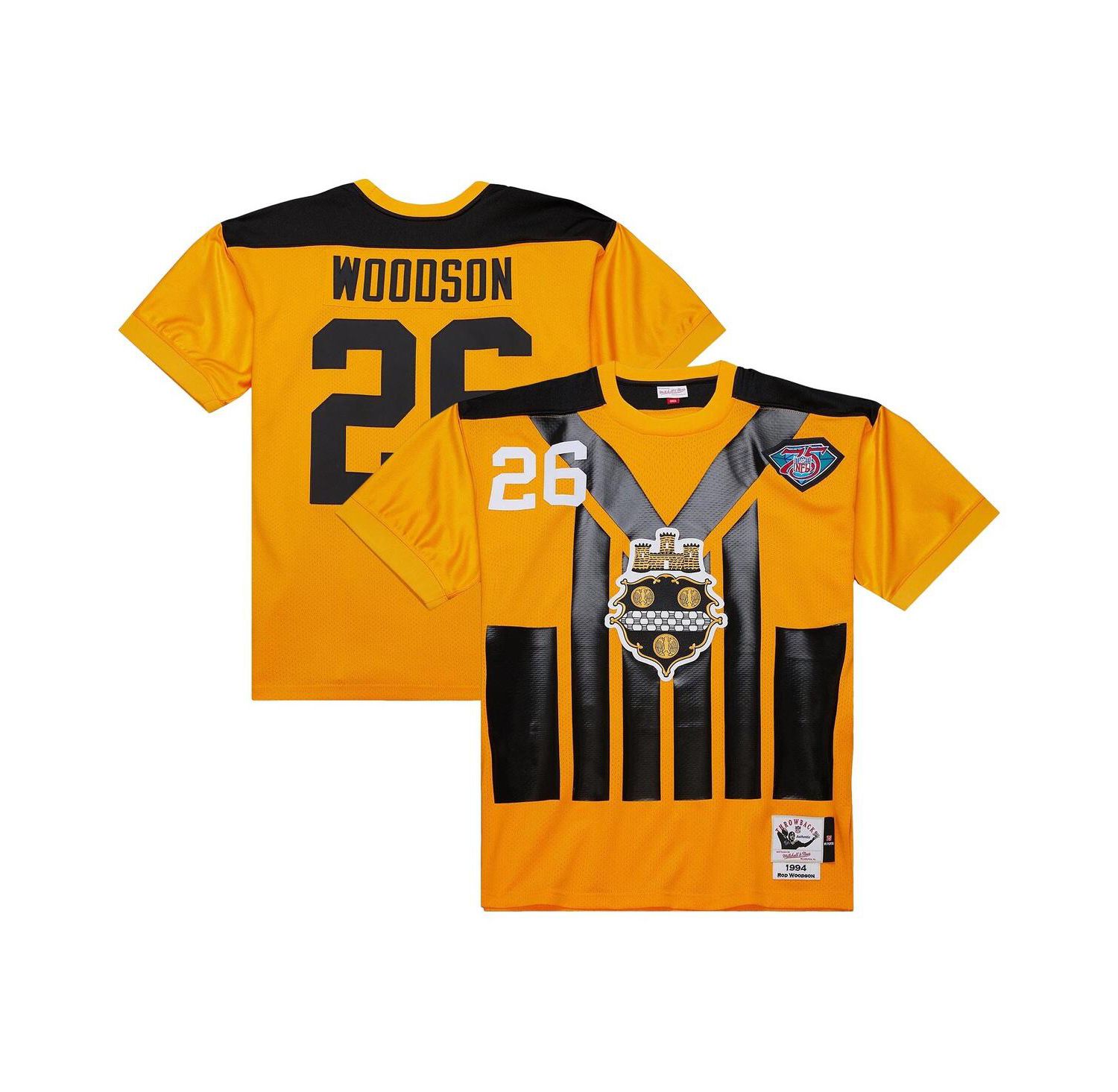 Men's Rod Woodson Gold Pittsburgh Steelers 1994 Authentic Throwback Retired Player Jersey